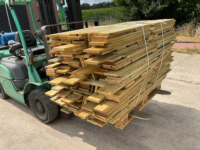 Partij vuren tuinplanken 13,5x1,8 cm - afbeelding 2 van  6