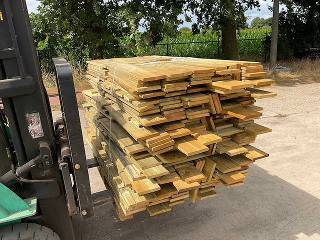 Partij vuren tuinplanken 13,5x1,8 cm - afbeelding 3 van  6