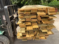 Partij vuren tuinplanken 13,5x1,8 cm - afbeelding 4 van  6