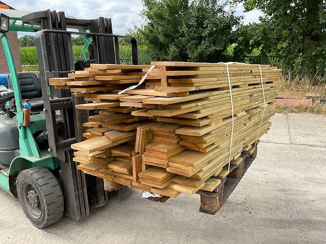 Partij vuren tuinplanken 13,5x1,8 cm - afbeelding 2 van  6