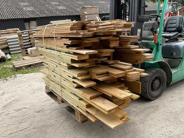Partij vuren tuinplanken 13,5x1,8 cm - afbeelding 1 van  6
