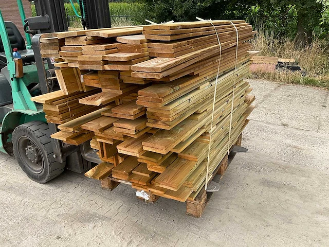 Partij vuren tuinplanken 13,5x1,8 cm - afbeelding 3 van  6