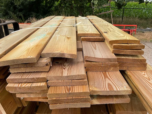 Partij vuren tuinplanken 13,5x1,8 cm - afbeelding 6 van  6