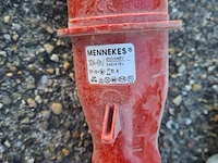Partij wandcontactdoos 32a mennekes cee, 5-polig ip44 - schroefklem, rood - afbeelding 8 van  16