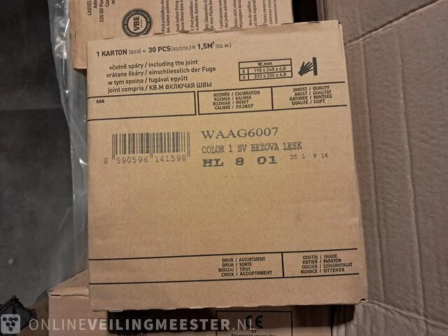 Partij wandtegels rako/lassolsberger, waag6007, light beige - afbeelding 3 van  6