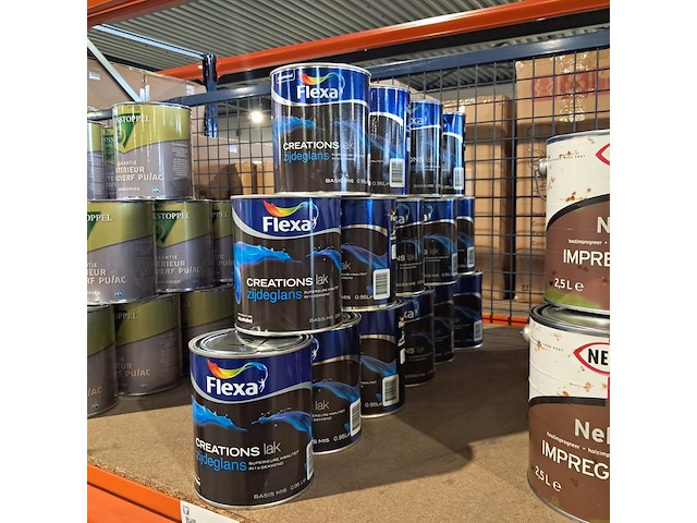 Partij zijdeglanslak, flexa, 15 liter, wit - afbeelding 1 van  2