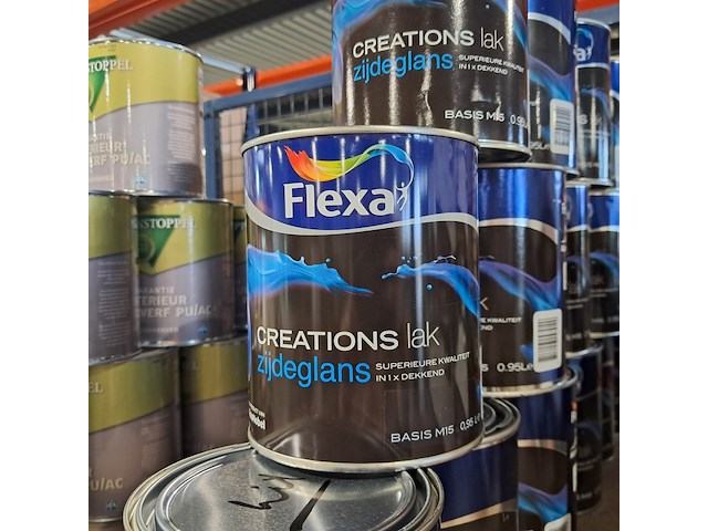 Partij zijdeglanslak, flexa, 15 liter, wit - afbeelding 2 van  2