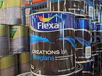 Partij zijdeglanslak, flexa, 15 liter, wit - afbeelding 2 van  2