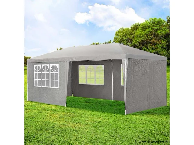 Partytent 3 x 6m grijs - afbeelding 6 van  13