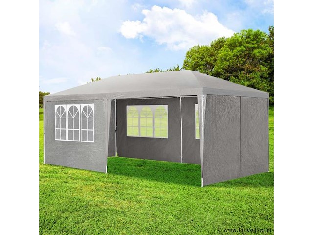 Partytent 3 x 6m grijs - afbeelding 6 van  13