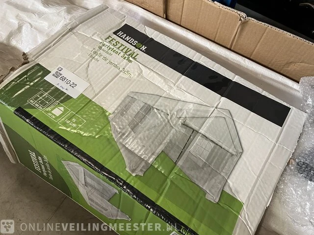 Partytent 300x500x305 cm handson, festival, wit - afbeelding 4 van  6