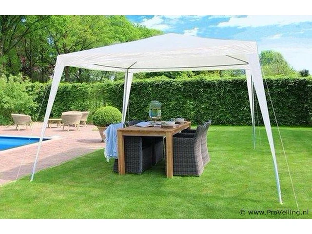 Partytent paviljoen - wit - 3 x 3 m - afbeelding 4 van  4