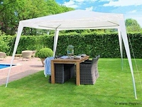 Partytent paviljoen - wit - 3 x 3 m - afbeelding 4 van  4