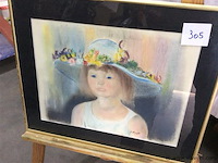 Pastel getekend - afbeelding 1 van  2