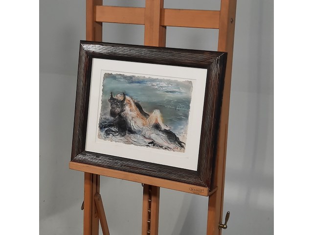 Pastel tekening, g. volger, europa en de stier, 1995 - afbeelding 3 van  8