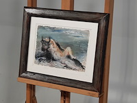 Pastel tekening, g. volger, europa en de stier, 1995 - afbeelding 3 van  8