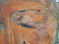 Pastelverf schilderij, mw. a. hofte, portret bella iii, 1982 - afbeelding 4 van  11