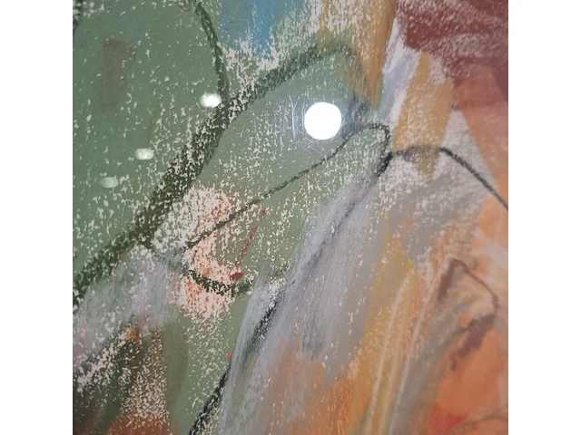 Pastelverf schilderij, mw. a. hofte, portret bella iii, 1982 - afbeelding 6 van  11