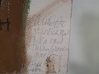 Pastelverf schilderij, mw. a. hofte, portret bella iii, 1982 - afbeelding 8 van  11