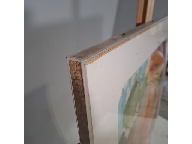 Pastelverf schilderij, mw. a. hofte, portret bella iii, 1982 - afbeelding 10 van  11