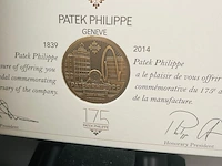Patek philippe bronzen medaille - 175th anniversary - afbeelding 3 van  4