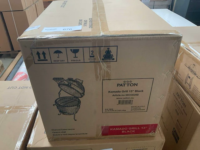 Patton 13” black kamado barbecue - afbeelding 2 van  3