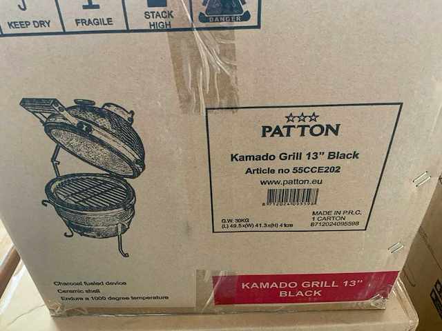 Patton 13” black kamado barbecue - afbeelding 3 van  3