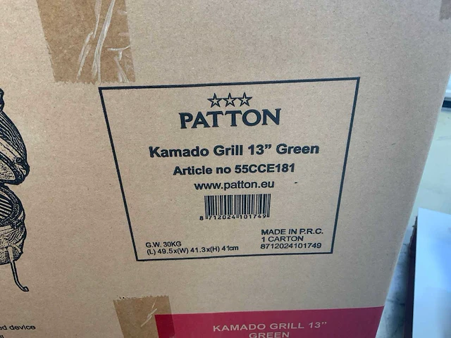 Patton 13” green kamado barbecue - afbeelding 3 van  3