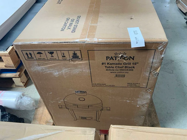 Patton 15” black kamado barbecue - afbeelding 2 van  4