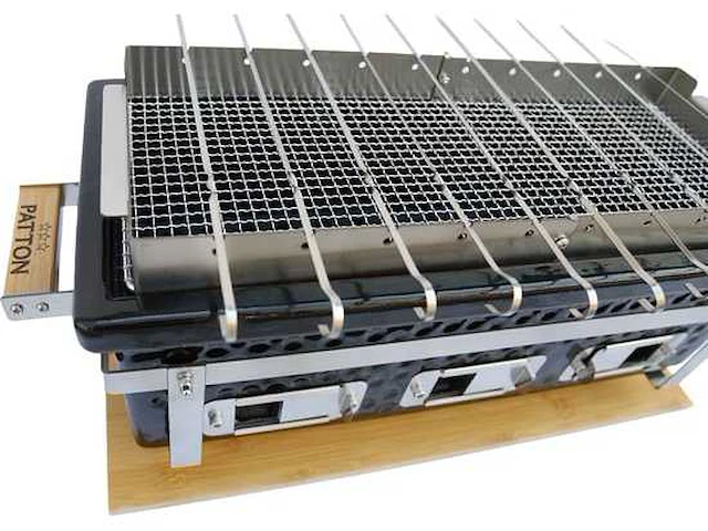 Patton japanese shichirin grill rechthoek large (55cce510) - afbeelding 9 van  16