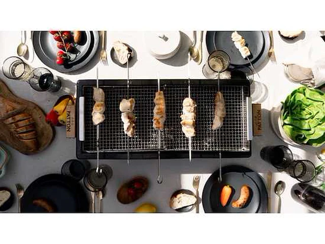 Patton japanese shichirin grill rechthoek large (55cce510) - afbeelding 11 van  16