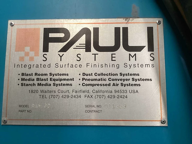 Pauli systems ram 35 straalcabine - afbeelding 8 van  14