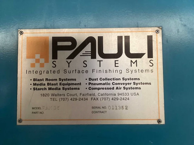 Pauli systems ram 35 straalcabine - afbeelding 9 van  16
