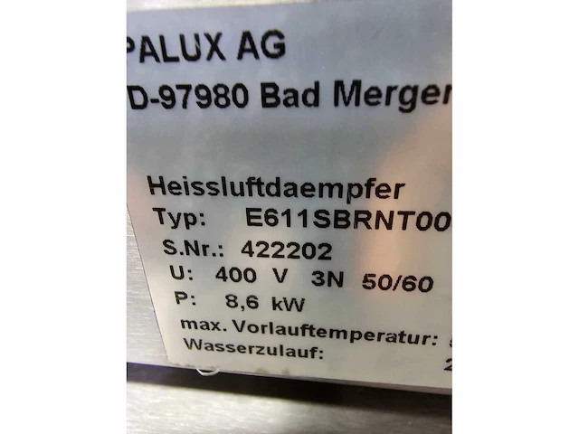 Paulux e611 sbrnt combisteamer - afbeelding 5 van  5