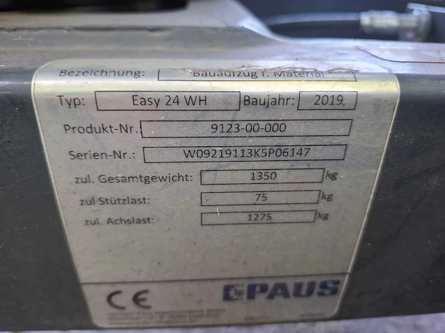Paus - 2019 - easy 24 wh - ladderlift - afbeelding 20 van  21