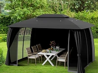 Paviljoen, partytent 300x400x270 cm trend24, antraciet - afbeelding 2 van  7