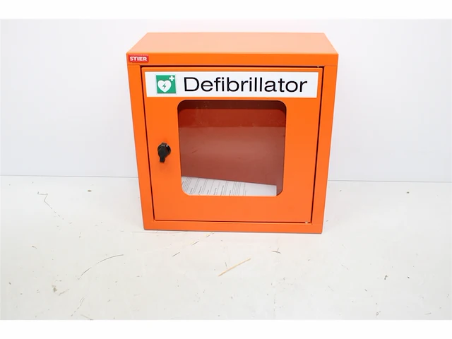 Pavoy defibrillatorkast voor wandmontage bodyfront puur oranje - afbeelding 1 van  2