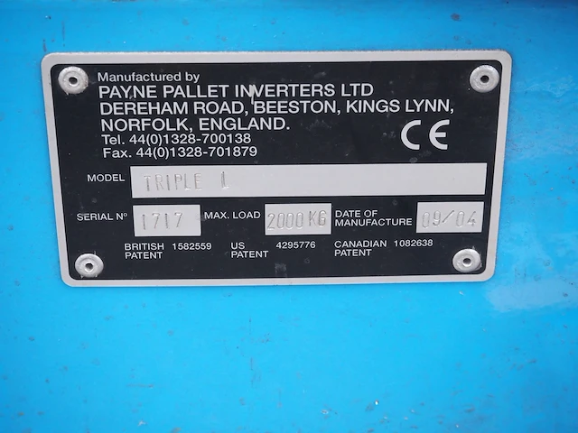 Payne pallet inverters ltd. - afbeelding 11 van  11