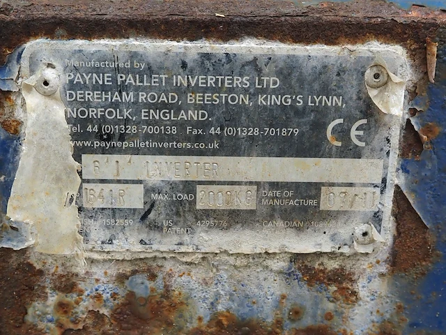 Payne pallet inverters - afbeelding 8 van  8