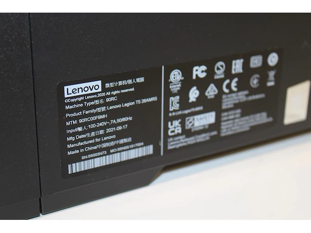 Pc lenovo legion amd ryzen 7 5800 8-core processor 32 gb geheugen 1tb harde schijf. - afbeelding 2 van  4