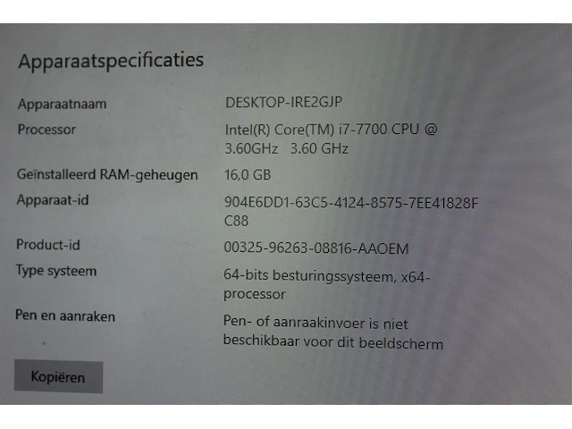 Pc-opstelling bestaande uit pc acer i7 - [email protected] ghz met 136 gb harde schijf ,16 gb intern geheugen, ... - afbeelding 3 van  3