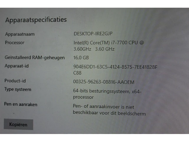 Pc-opstelling bestaande uit pc acer i7 - [email protected] ghz met 136 gb harde schijf ,16 gb intern geheugen, ... - afbeelding 3 van  3