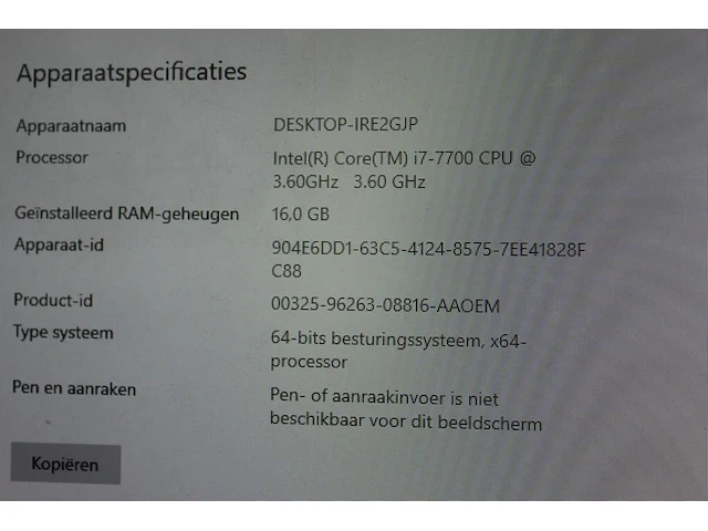Pc-opstelling bestaande uit pc acer i7 - [email protected] ghz met 136 gb harde schijf ,16 gb intern geheugen, ... - afbeelding 3 van  3