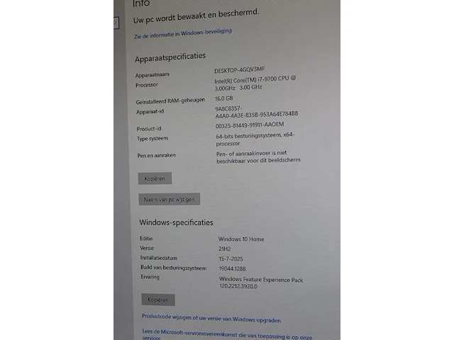 Pc-opstelling bestaande uit pc medion i7 met 137 gb harde schijf ,16 gb intern geheugen, monitor lg 21 inch... - afbeelding 2 van  3
