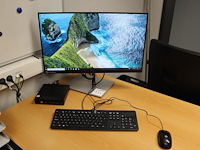 Pc opstelling hp elite desk intel i5-6500t-cpu, 8gb ram, 256gb opslag, 128mb grafische kaart, incl. 27 inch... - afbeelding 1 van  2