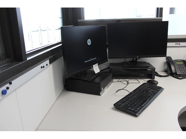 Pc opstelling hp prodesk 8gb ram, 256gb opslag, 128mb grafische kaart, intel i5-8500 cpu 3ghz, incl. hp 24 ... - afbeelding 3 van  3