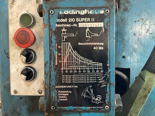 Peddinghaus 210 super ii pons- knipmachine - afbeelding 3 van  15