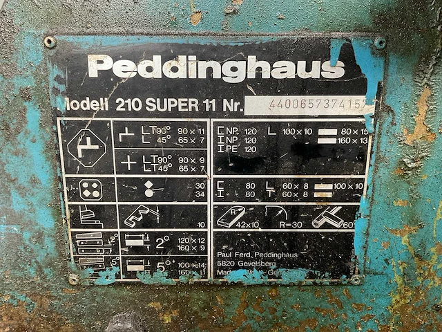 Peddinghaus 210 super ii pons- knipmachine - afbeelding 4 van  15