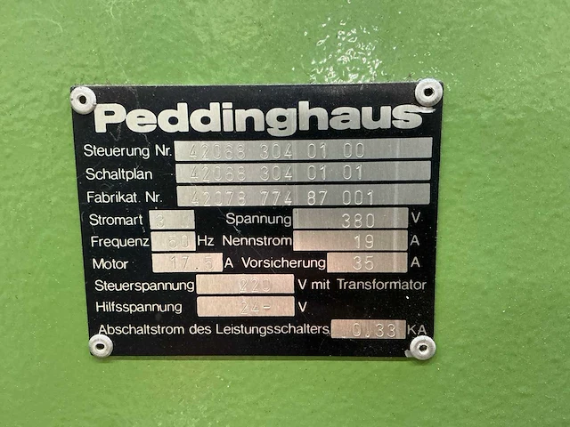Peddinghaus ponsmachine - afbeelding 8 van  11