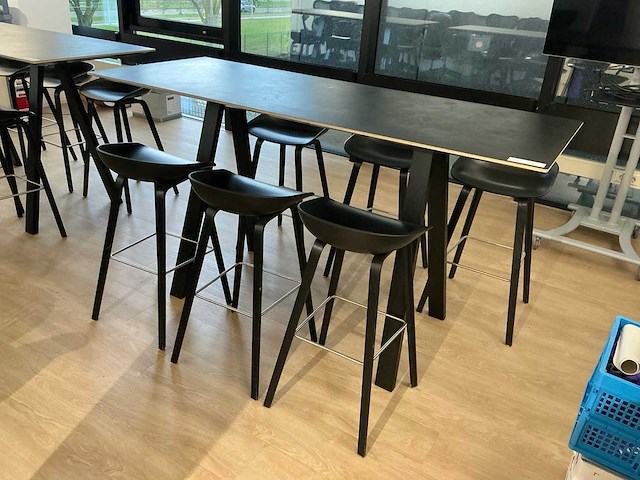 Pedrali / hay vergadertafel met krukken - afbeelding 1 van  6